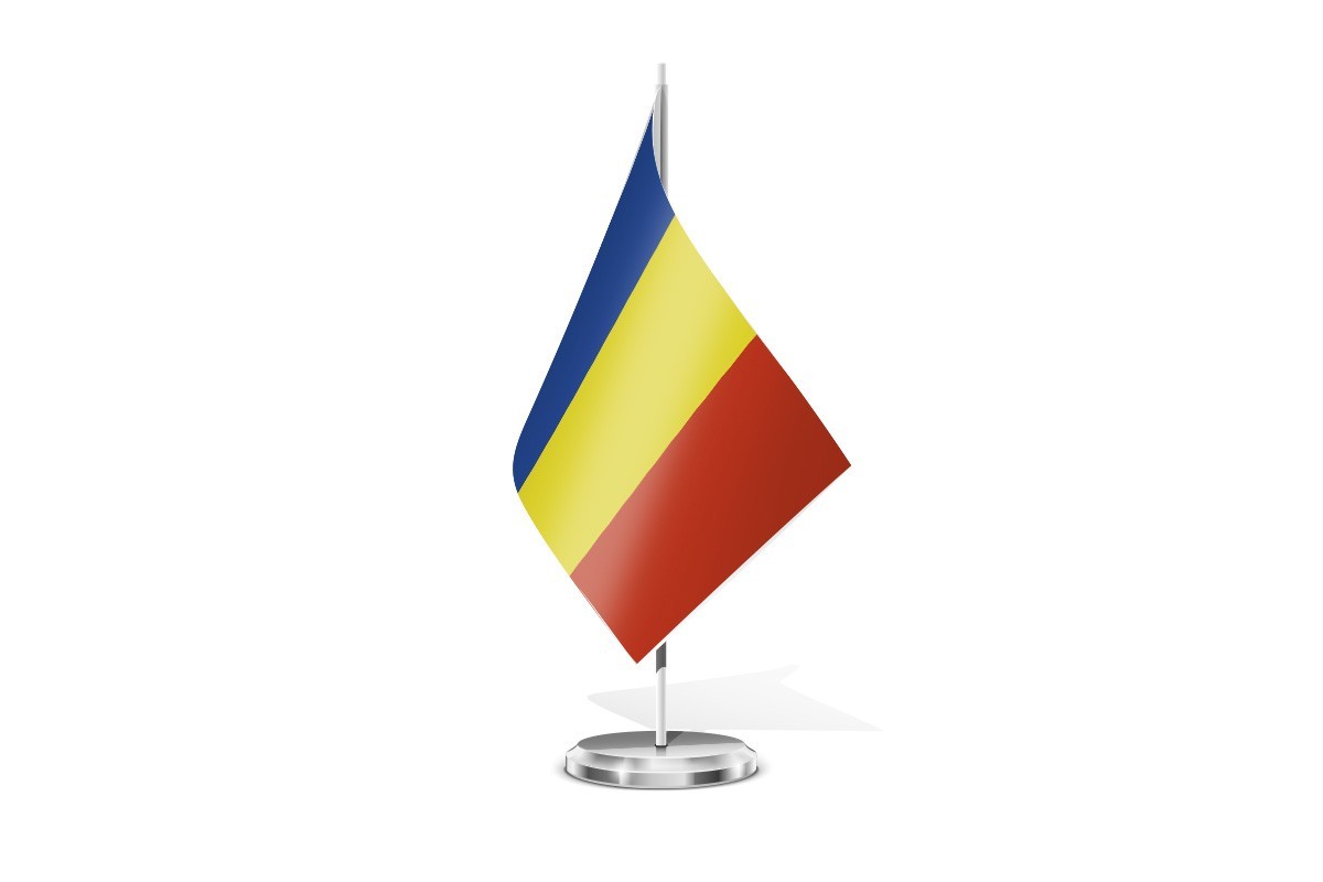 Bandera de mesa de Rumania