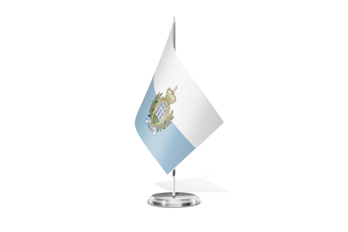 Bandera de mesa de San Marino