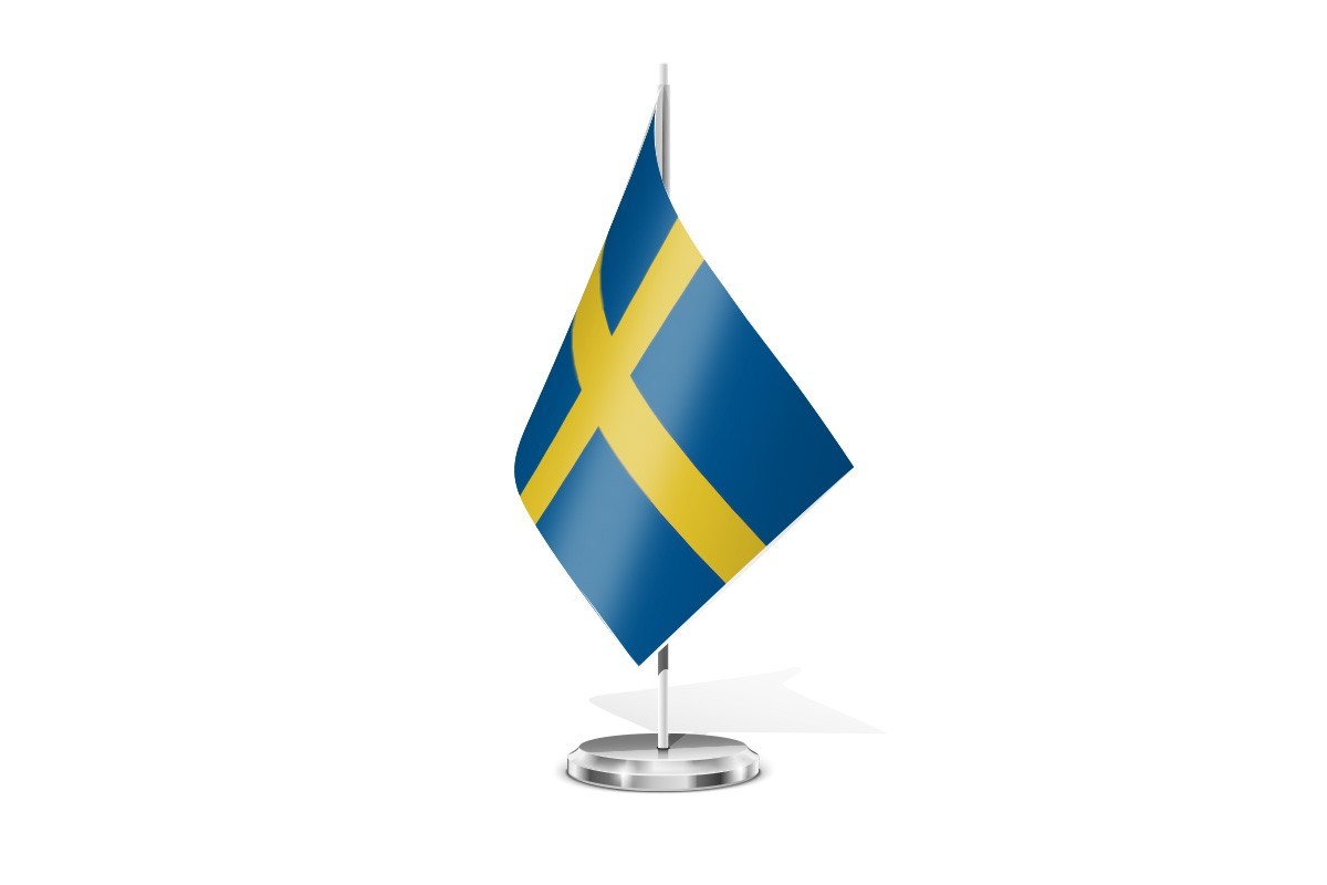 Bandera de mesa de Suecia