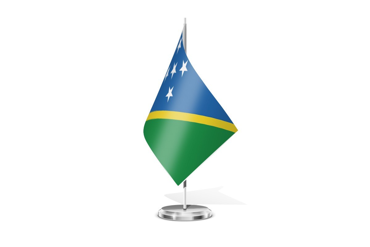 Bandera de mesa de Islas Salomon
