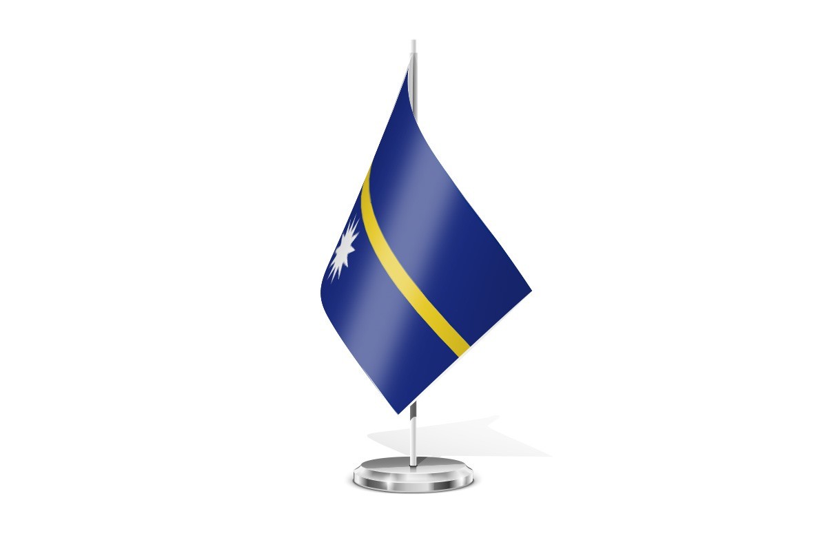 Bandera de mesa de Nauru