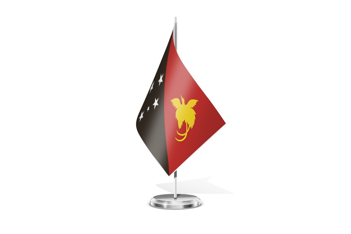Bandera de mesa de Papua Nueva Guinea