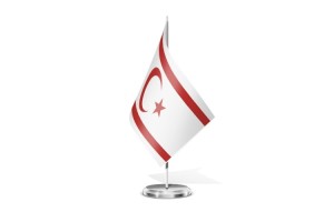 Bandera de mesa de Chipre del norte 123