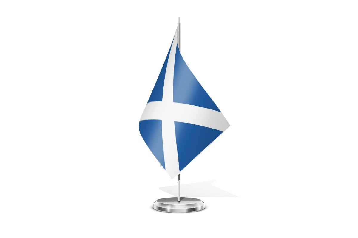 Bandera de mesa de Escocia