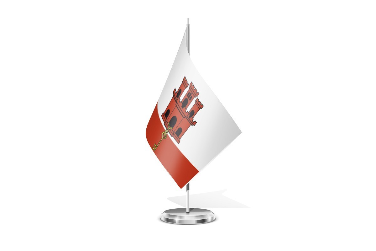 Bandera de mesa de Gibraltar