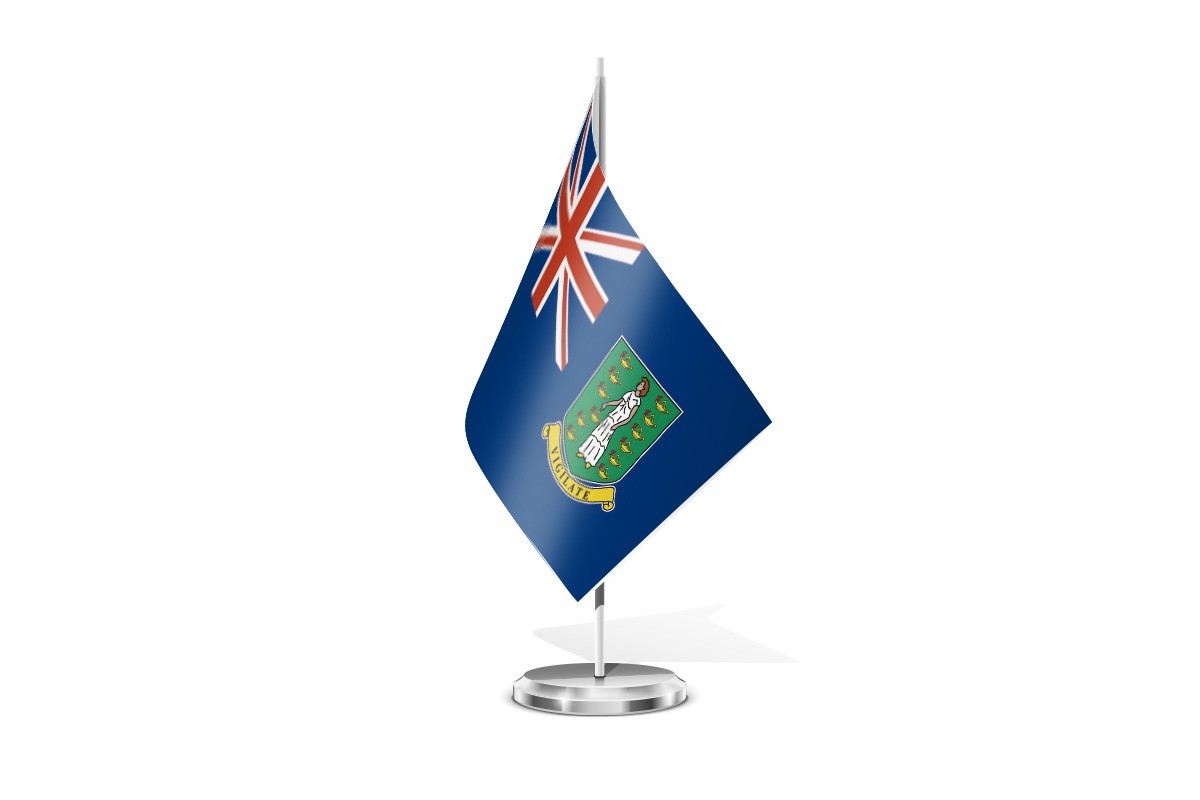Bandera de mesa de Islas Vírgenes Británicas