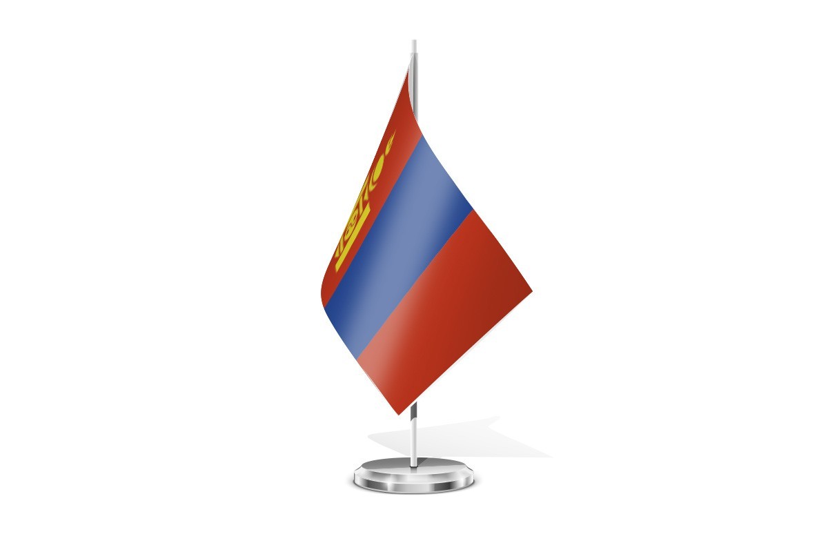 Bandera de mesa de Mongolia
