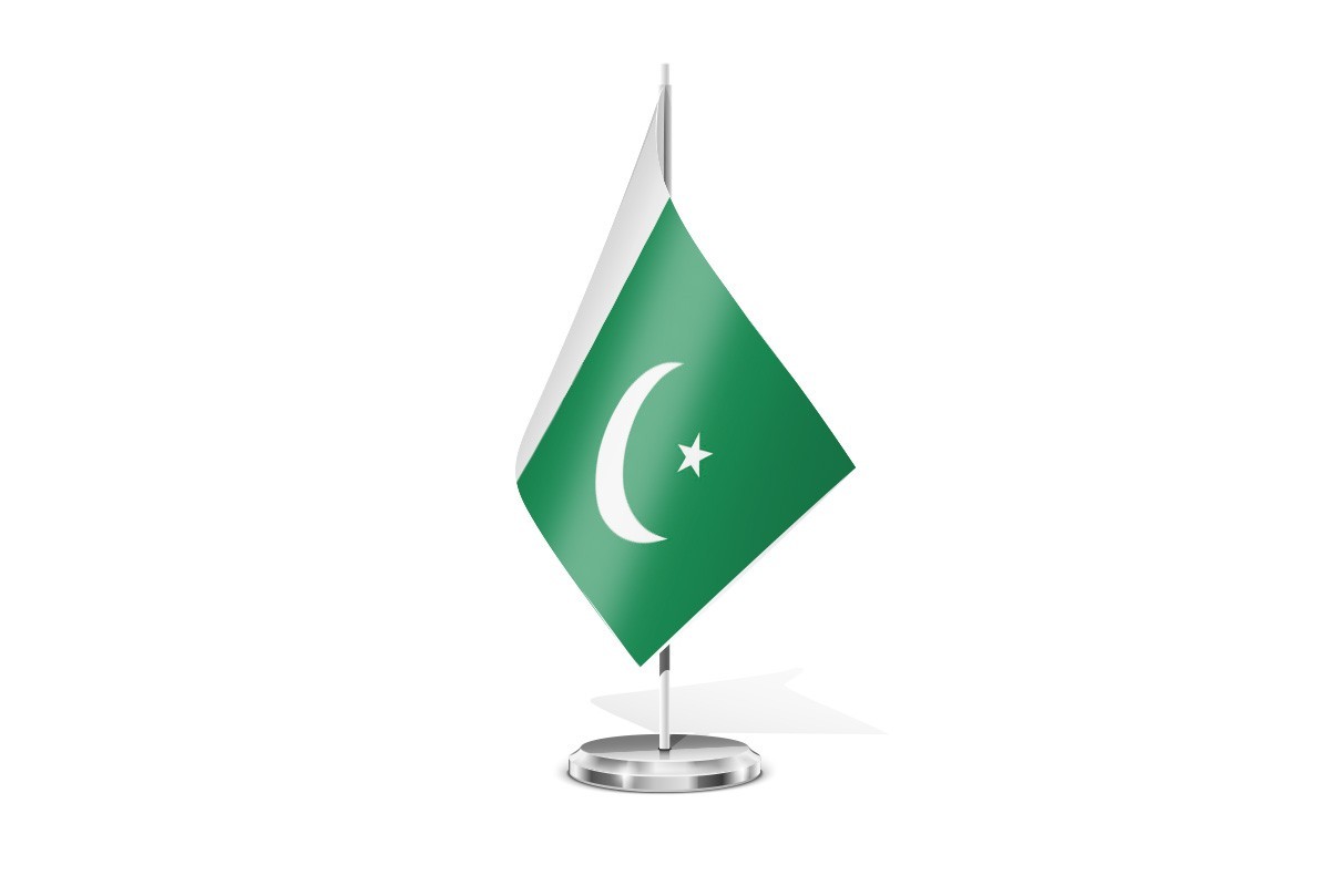 Bandera de mesa de Pakistan