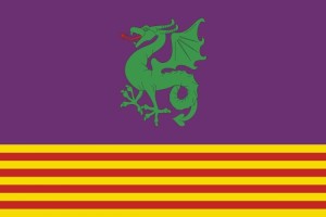 Bandera de despacho de Santa Margarida i els Monjos de alta Bandera de despacho de Santa Margarida i els Monjos de alta