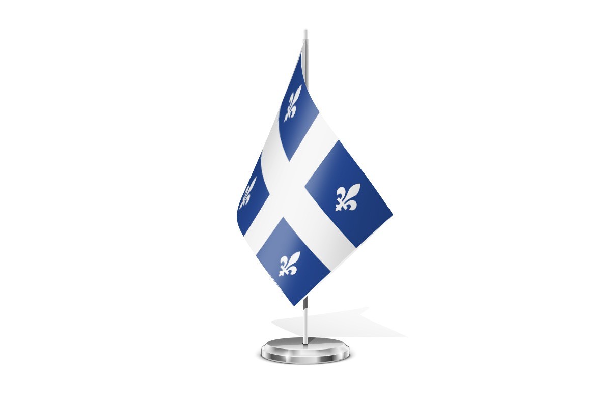 Bandera de mesa de Quebec