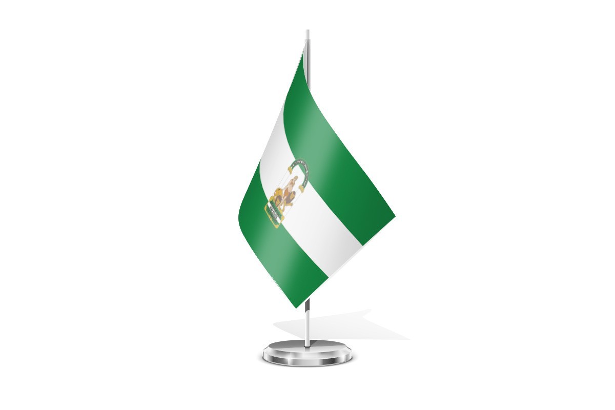 Bandera de mesa de Andalucía
