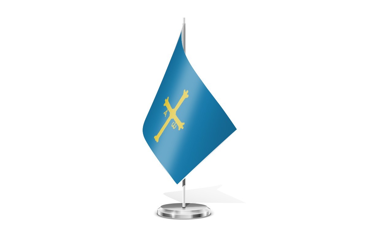 Bandera de mesa de Asturias