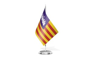 Bandera de mesa de Baleares con escudo 123