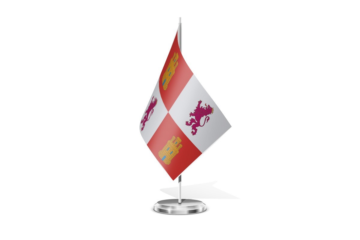 Bandera de mesa de Castilla y León