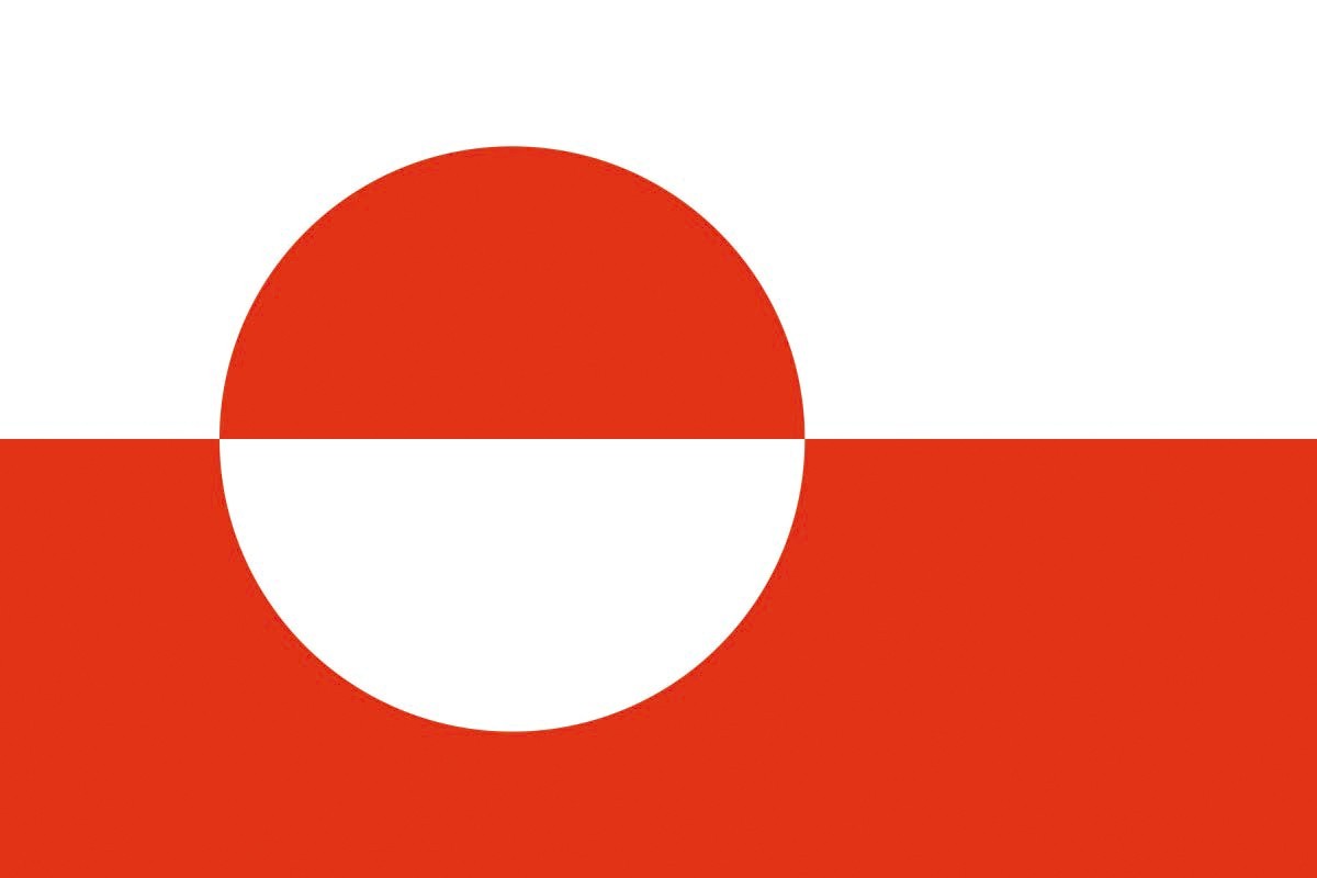 Bandera de Groenlandia con escudo de alta calidad para exterior Bandera de Groenlandia con escudo de alta calidad para exterior