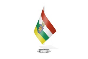 Bandera de mesa de La Rioja con escudo 123