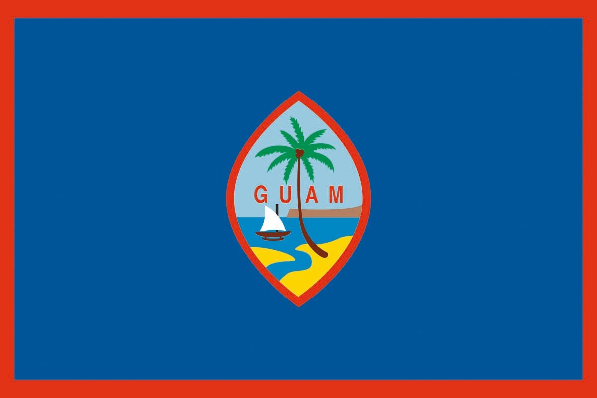 Bandera de Guam con escudo de alta calidad para exterior Bandera de Guam con escudo de alta calidad para exterior