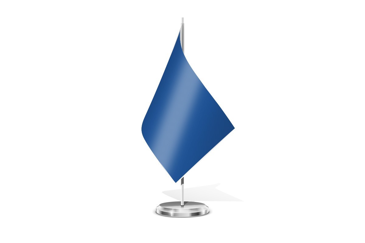 Bandera de mesa de Melilla sin escudo