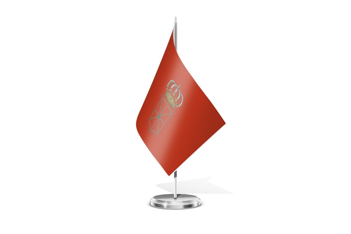 Bandera de mesa de Navarra con escudo