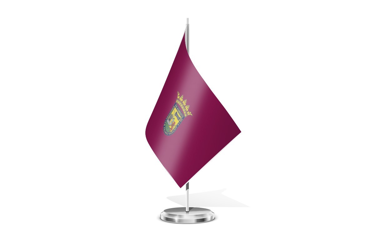 Bandera de mesa de Alava con escudo