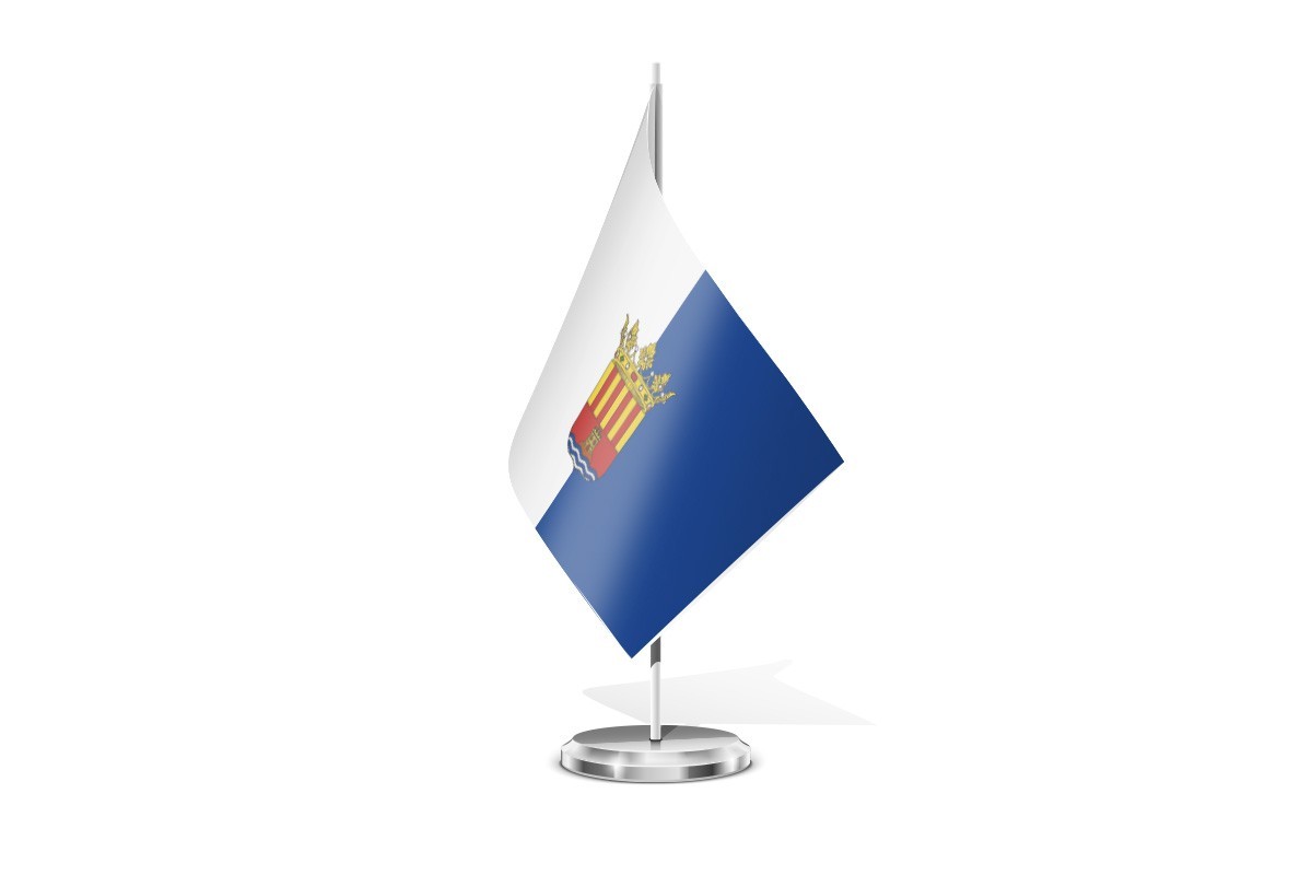 Bandera de mesa de Alicante provincia