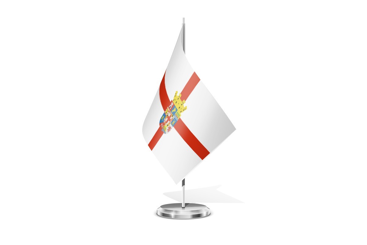 Bandera de mesa de Almería provincia