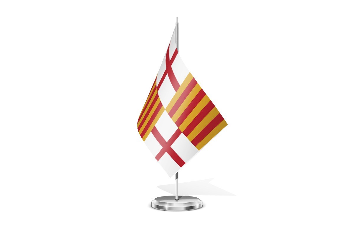 Bandera de mesa de Barcelona