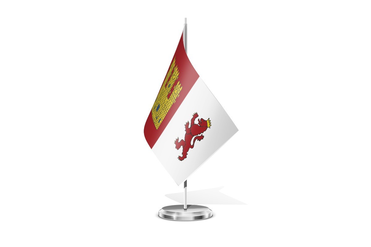 Bandera de mesa de Cáceres