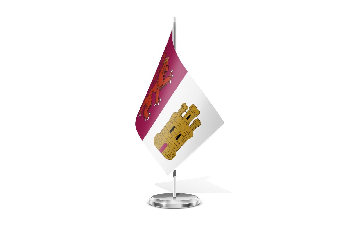 Bandera de mesa de Cáceres provincia