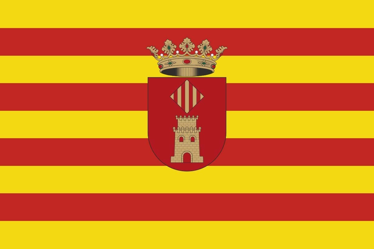 Bandera de mesa de Villanueva de Castellón | BPH