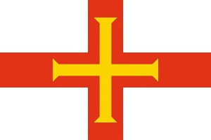Bandera de Guernsey con escudo de alta calidad para exterior 123