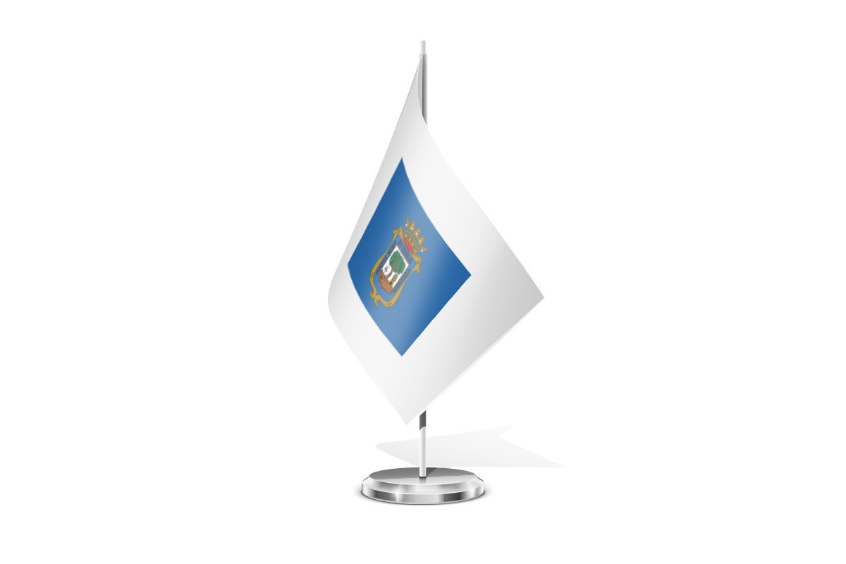 Bandera de mesa de Huelva