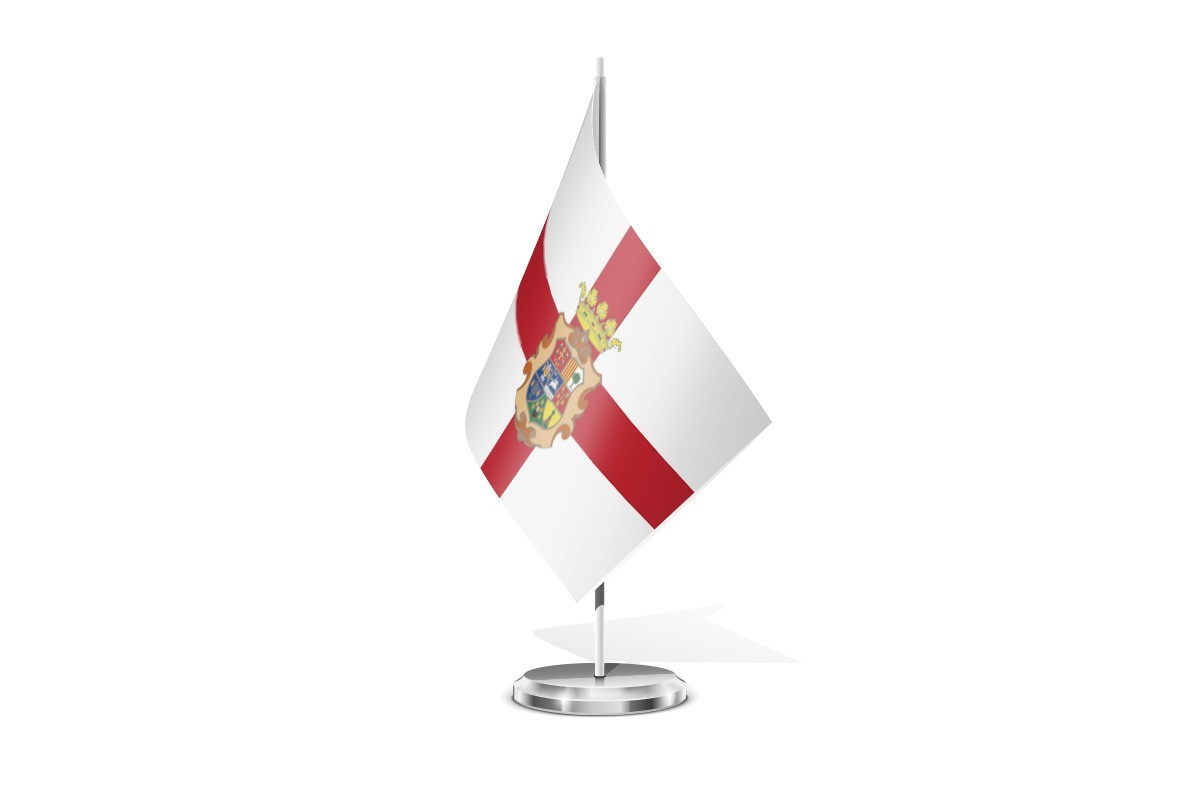 Bandera de mesa de Huesca provincia a