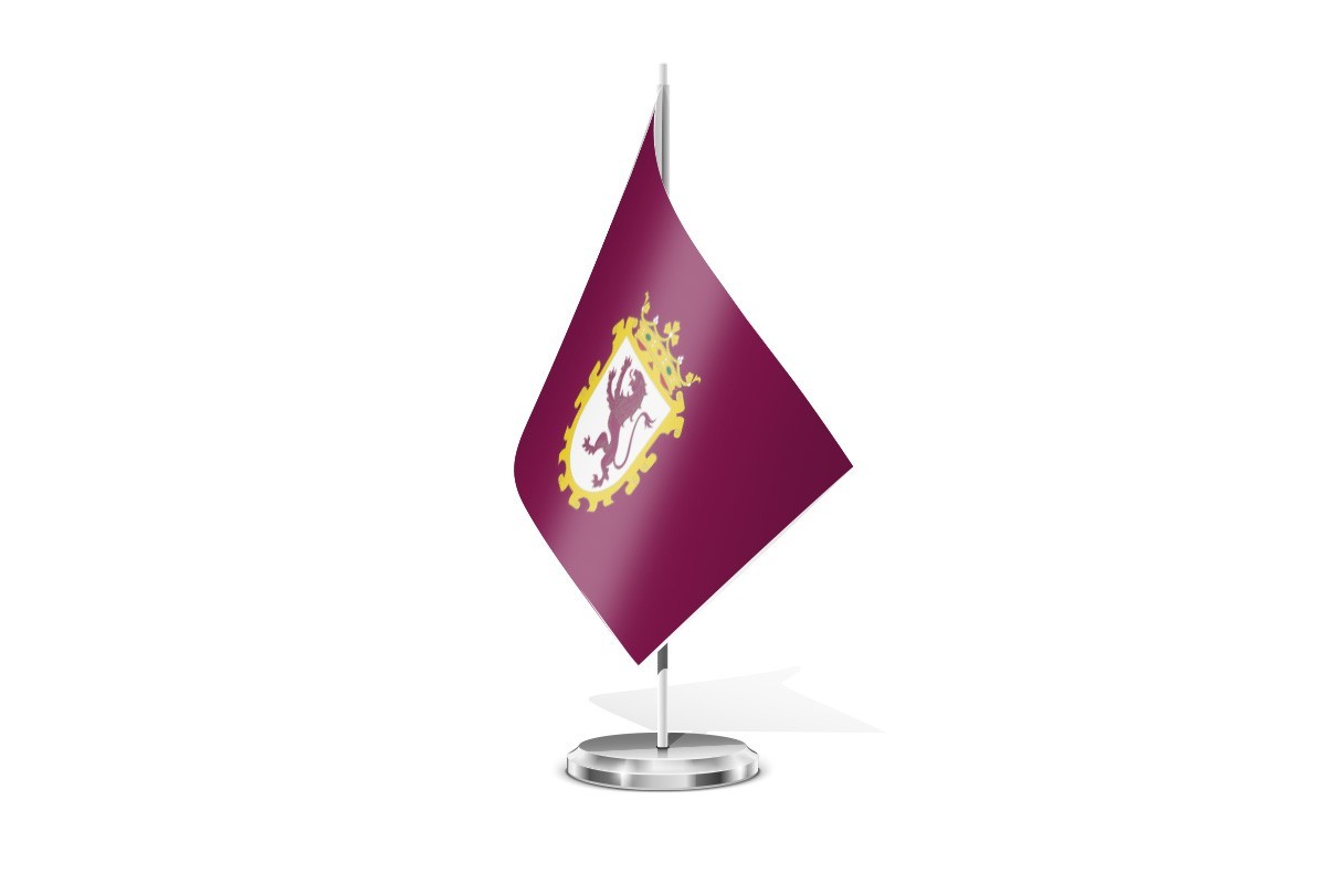 Bandera de mesa de León