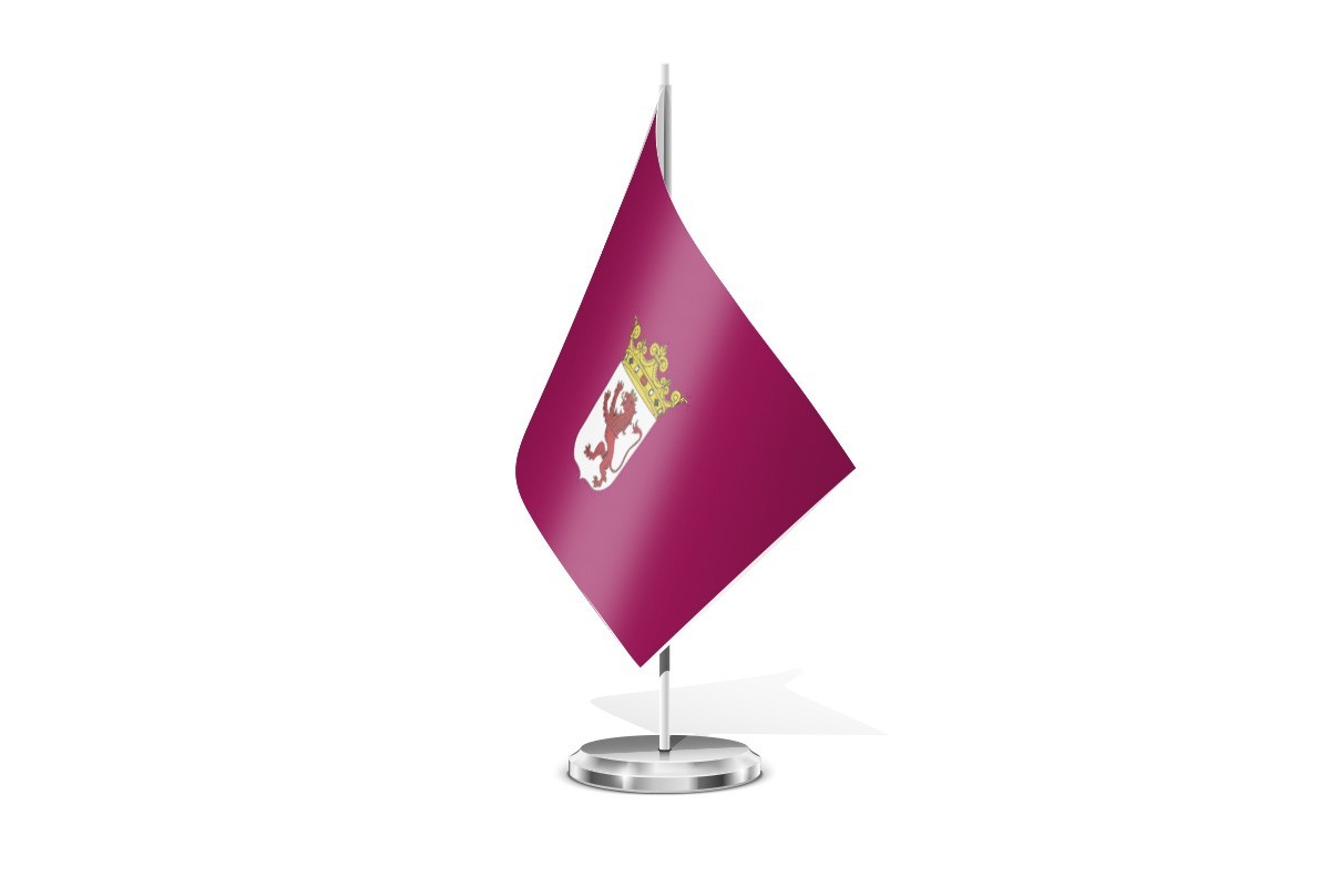 Bandera de mesa de León provincia