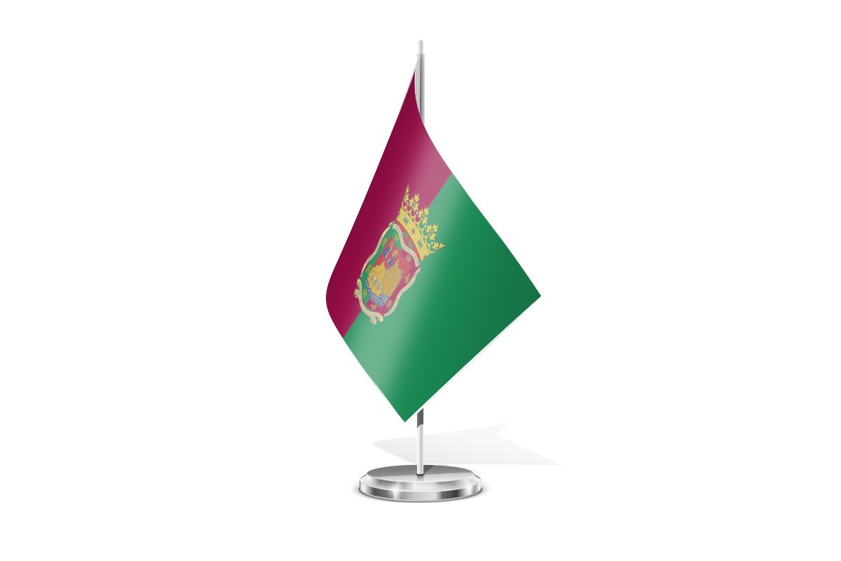 Bandera de mesa de Málaga