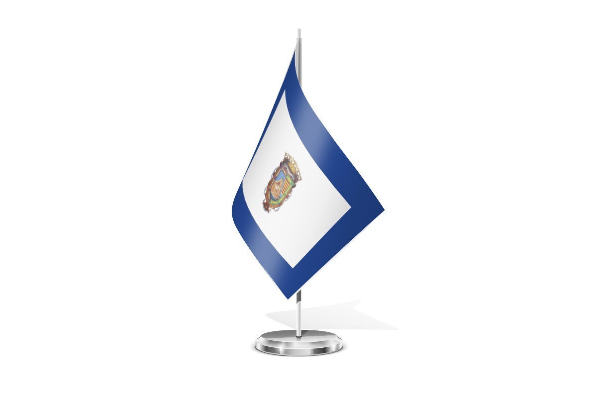 Bandera de mesa de Málaga provinci
