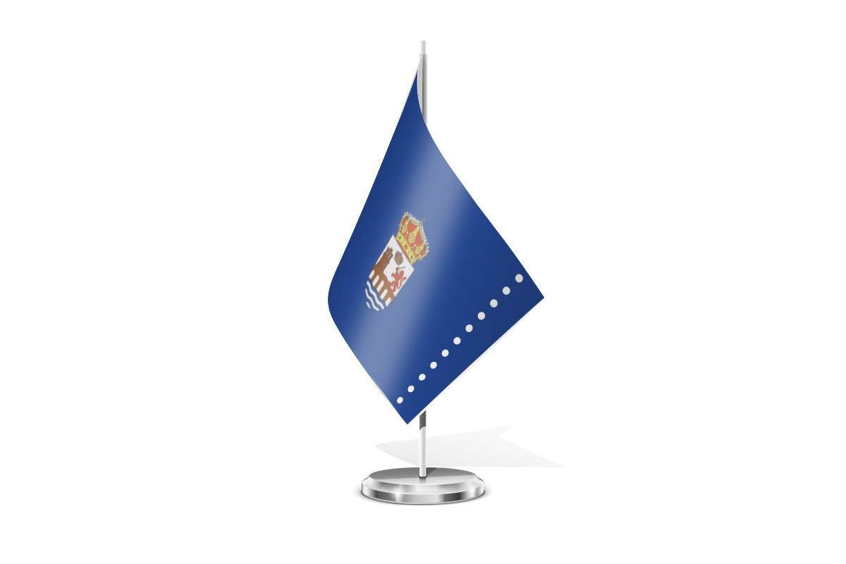 Bandera de mesa de Orense provincia