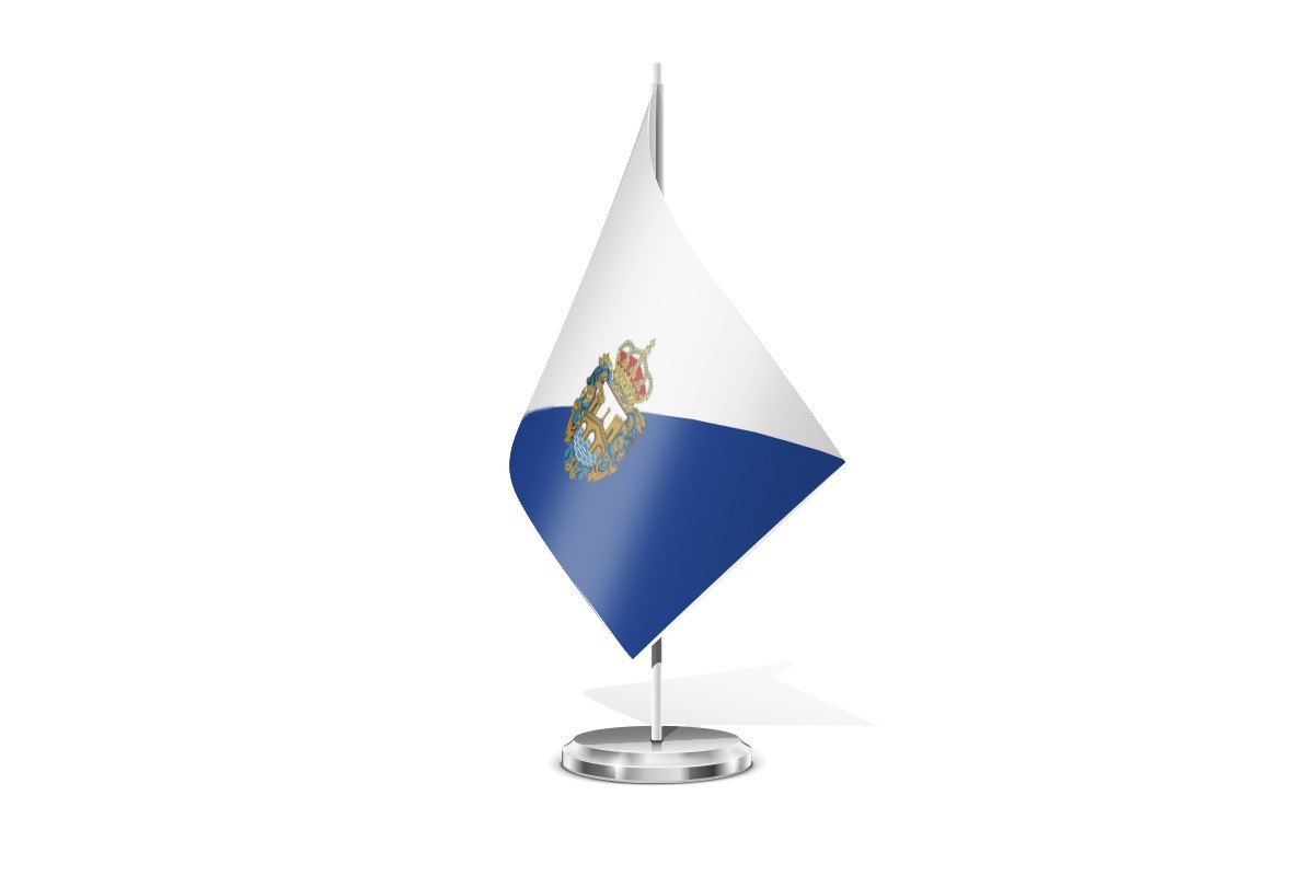 Bandera de mesa de Pontevedra provincia