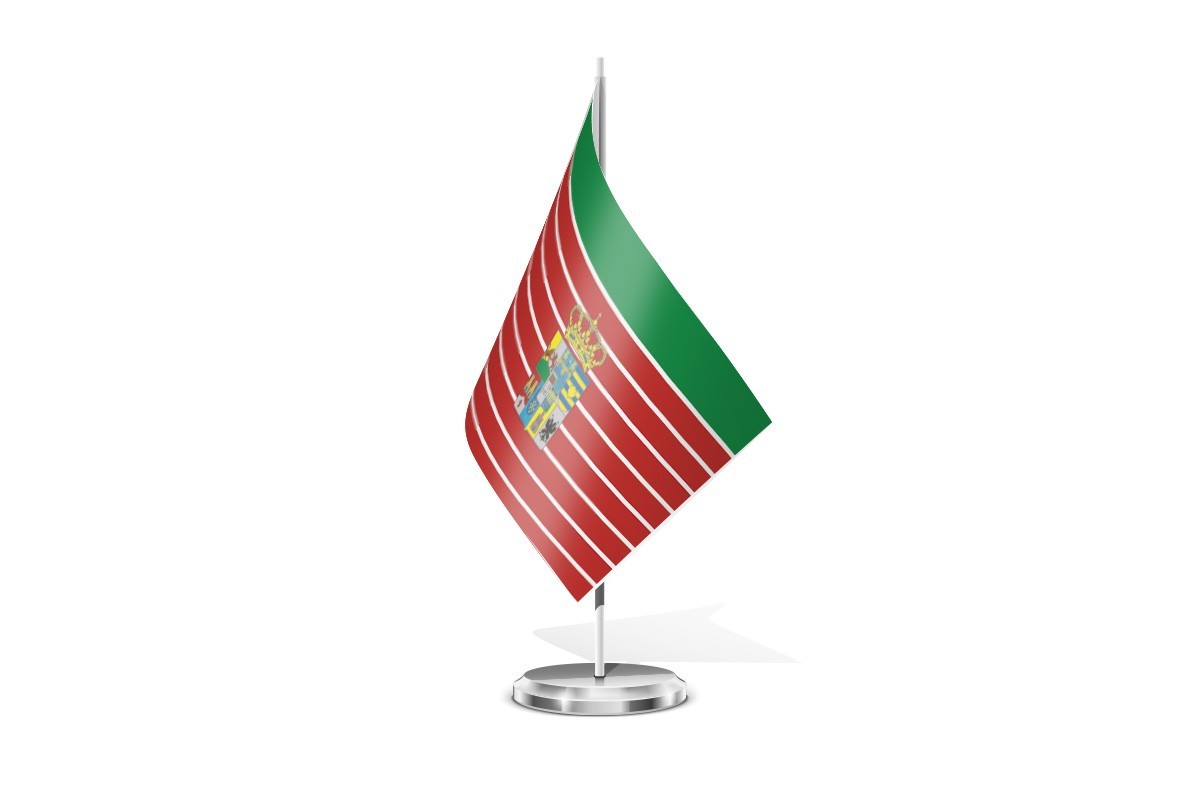 Bandera de mesa de Zamora provincia con escudo