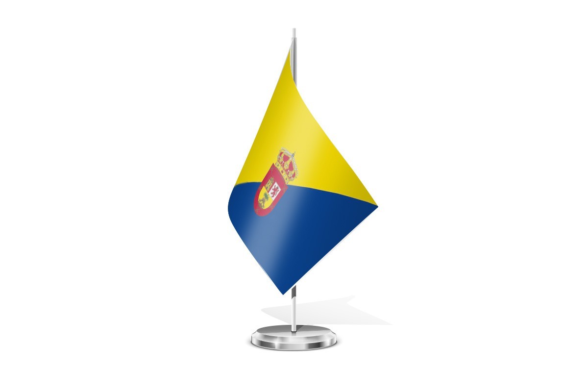 Bandera de mesa de La Palma de Gran Canaria