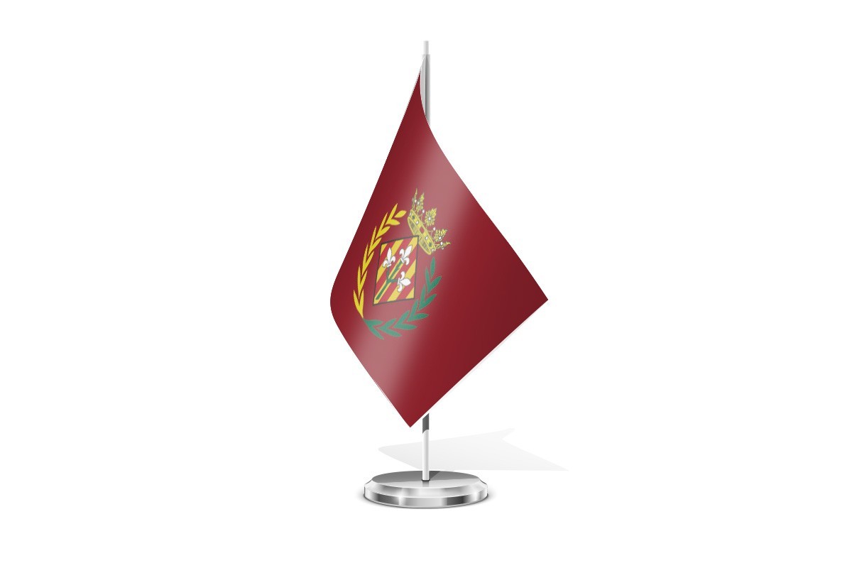 Bandera de mesa de Lérida ayuntamiento