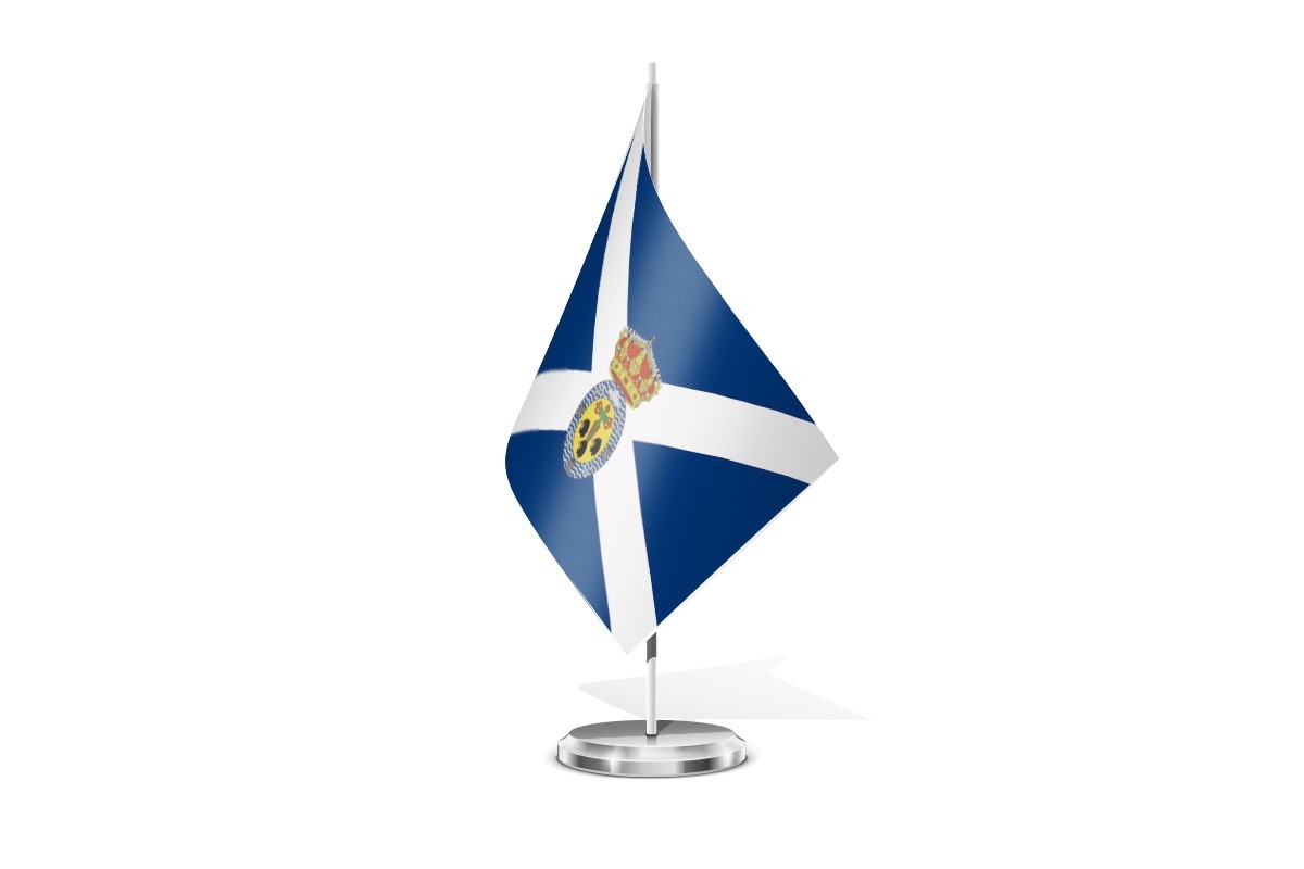 Bandera de mesa de Santa Cruz de Tenerife diputación