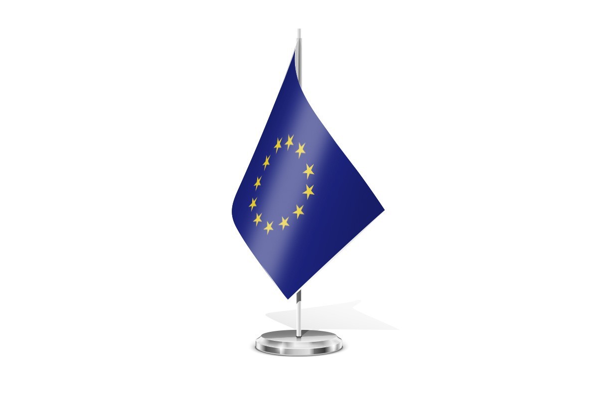 Bandera de mesa de la Unión Europea Bandera de mesa de la Unión Europea