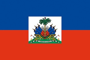 Bandera de Haiti con escudo de alta calidad para exterior 123