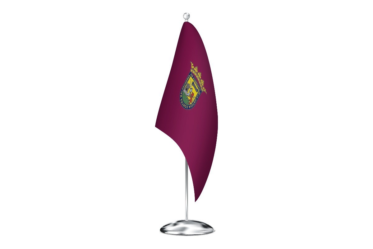 Bandera de despacho de Alava con escudo de alta calidad