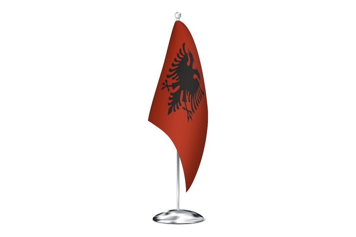 Bandera de despacho de Albania de alta calidad