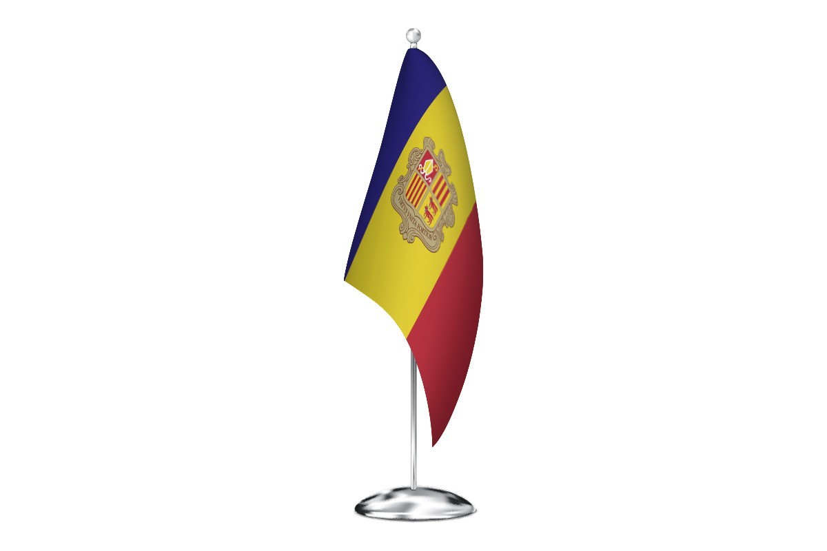 Bandera de despacho de Andorra de alta calidad