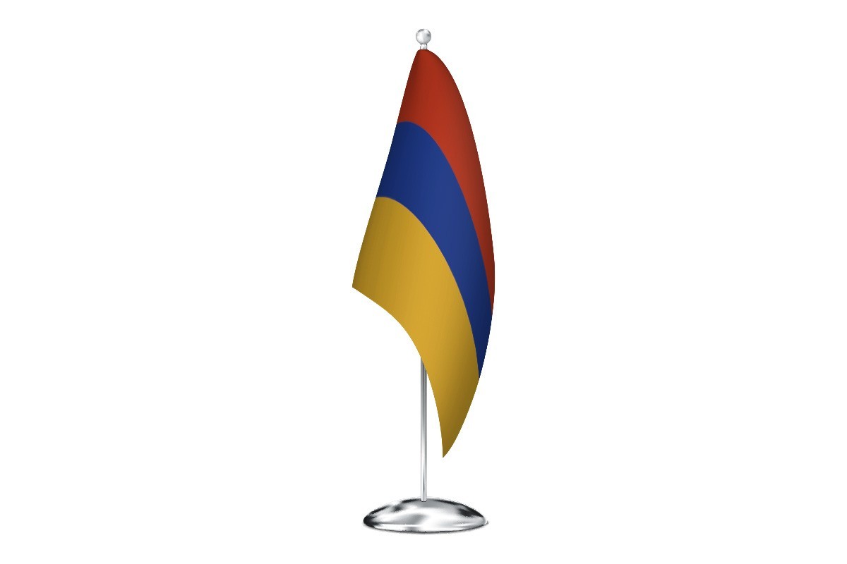 Bandera de despacho de Armenia sin escudo de alta calidad