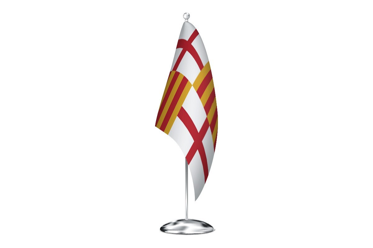 Bandera de despacho de Barcelona de alta calidad